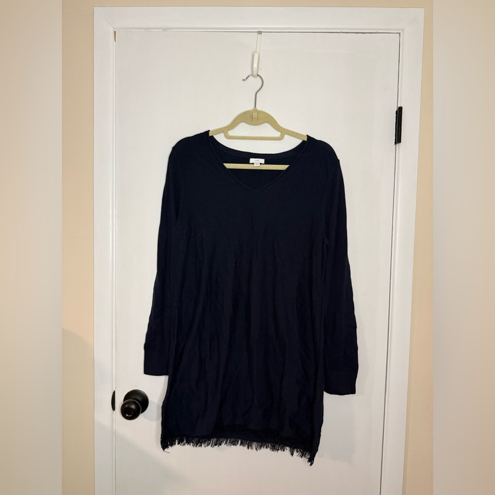 J. Jill‎ Navy V-Neck Sweater dress